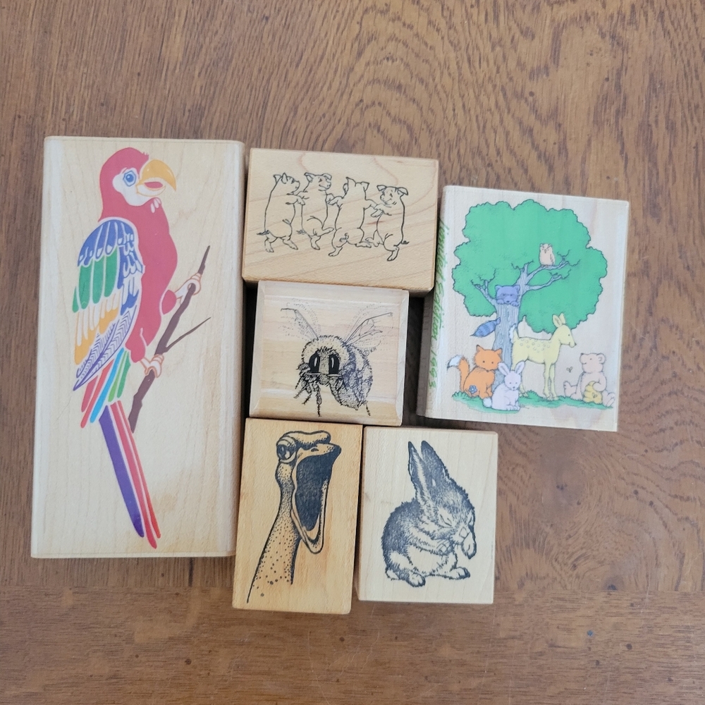 Parrot Bird Animal Mix Stamp Set